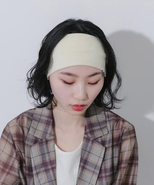 SMELLY（スメリー）の「パイルヘアターバン（ヘアバンド・レディース・イエロー/ネイビー・-）」の14枚目の写真