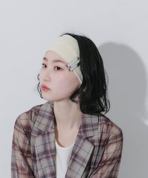 SMELLY（スメリー）の「パイルヘアターバン（ヘアバンド・レディース・イエロー/ネイビー・-）」の13枚目の写真