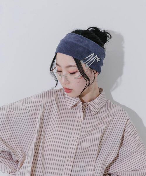 SMELLY（スメリー）の「パイルヘアターバン（ヘアバンド・レディース・イエロー/ネイビー・-）」の9枚目の写真