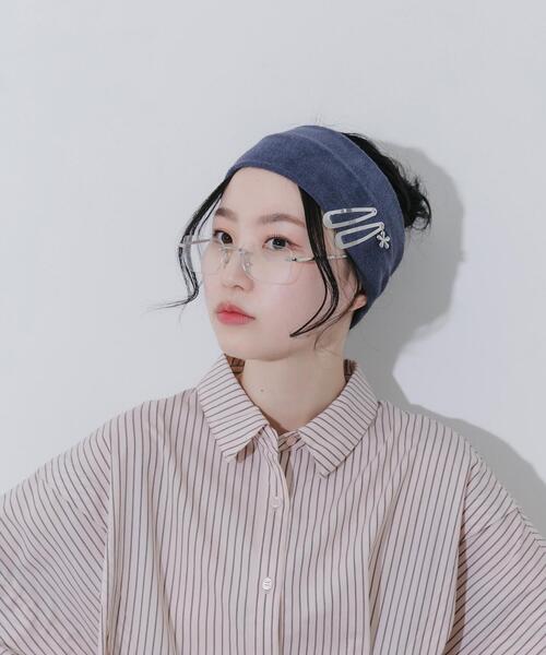 SMELLY（スメリー）の「パイルヘアターバン（ヘアバンド・レディース・イエロー/ネイビー・-）」の8枚目の写真