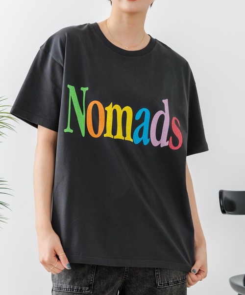 fort point(フォーポイント)の「【C-FORT POINT/フォートポイント】【綿100% ゆったりワイドシルエット】カラフルロゴプリント Tシャツ 韓国ファッション 部屋着 ワンマイル 春夏 ゆったり(Tシャツ/カットソー・レディース・ブラウン/杢グレー/チャコールグレー/アイボリー・FREE)」の3枚目の写真