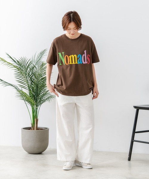 fort point(フォーポイント)の「【C-FORT POINT/フォートポイント】【綿100% ゆったりワイドシルエット】カラフルロゴプリント Tシャツ 韓国ファッション 部屋着 ワンマイル 春夏 ゆったり(Tシャツ/カットソー・レディース・ブラウン/杢グレー/チャコールグレー/アイボリー・FREE)」の16枚目の写真