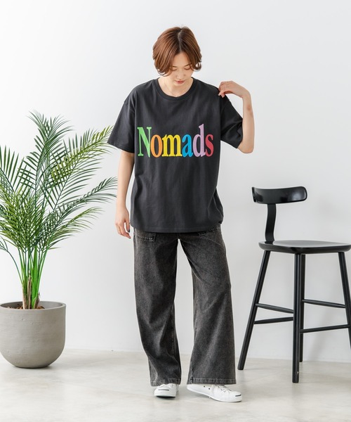fort point(フォーポイント)の「【C-FORT POINT/フォートポイント】【綿100% ゆったりワイドシルエット】カラフルロゴプリント Tシャツ 韓国ファッション 部屋着 ワンマイル 春夏 ゆったり(Tシャツ/カットソー・レディース・ブラウン/杢グレー/チャコールグレー/アイボリー・FREE)」の19枚目の写真