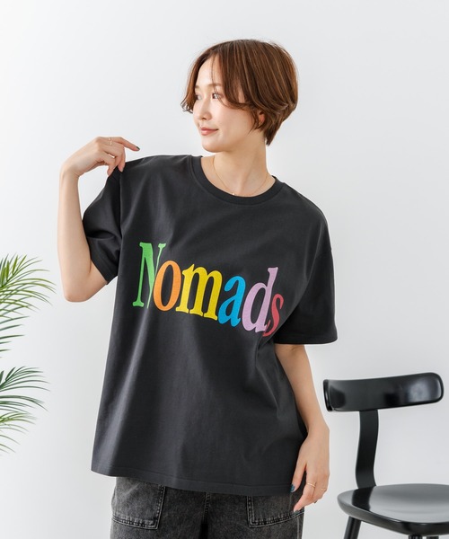 fort point(フォーポイント)の「【C-FORT POINT/フォートポイント】【綿100% ゆったりワイドシルエット】カラフルロゴプリント Tシャツ 韓国ファッション 部屋着 ワンマイル 春夏 ゆったり(Tシャツ/カットソー・レディース・ブラウン/杢グレー/チャコールグレー/アイボリー・FREE)」の22枚目の写真