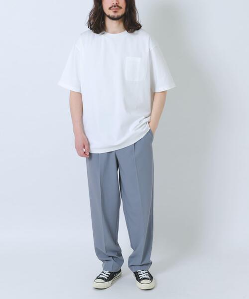 ITEMS URBANRESEARCH(アイテムズ アーバンリサーチ)の「接触冷感ダンボールショートスリーブカットソー(Tシャツ/カットソー・メンズ・ブルー系その他/オリーブ/ピンクベージュ/オフホワイト・LARGE/MEDIUM)」の7枚目の写真