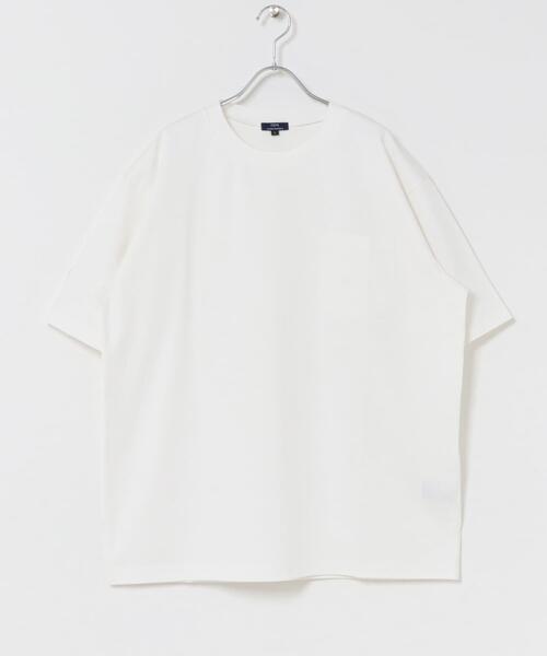 ITEMS URBANRESEARCH(アイテムズ アーバンリサーチ)の「接触冷感ダンボールショートスリーブカットソー(Tシャツ/カットソー・メンズ・ブルー系その他/オリーブ/ピンクベージュ/オフホワイト・LARGE/MEDIUM)」の8枚目の写真