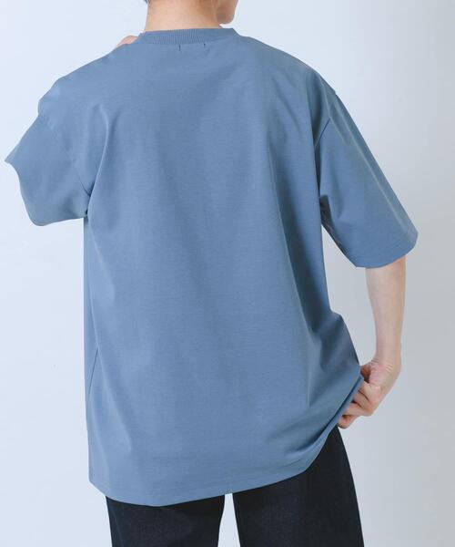 ITEMS URBANRESEARCH(アイテムズ アーバンリサーチ)の「接触冷感ダンボールショートスリーブカットソー(Tシャツ/カットソー・メンズ・ブルー系その他/オリーブ/ピンクベージュ/オフホワイト・LARGE/MEDIUM)」の20枚目の写真
