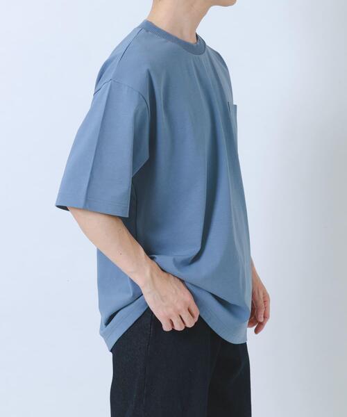 ITEMS URBANRESEARCH(アイテムズ アーバンリサーチ)の「接触冷感ダンボールショートスリーブカットソー(Tシャツ/カットソー・メンズ・ブルー系その他/オリーブ/ピンクベージュ/オフホワイト・LARGE/MEDIUM)」の19枚目の写真