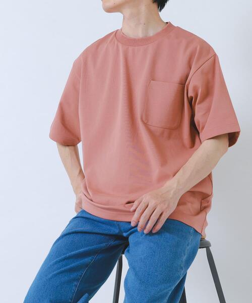 ITEMS URBANRESEARCH(アイテムズ アーバンリサーチ)の「接触冷感ダンボールショートスリーブカットソー(Tシャツ/カットソー・メンズ・ブルー系その他/オリーブ/ピンクベージュ/オフホワイト・LARGE/MEDIUM)」の12枚目の写真