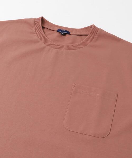 ITEMS URBANRESEARCH(アイテムズ アーバンリサーチ)の「接触冷感ダンボールショートスリーブカットソー(Tシャツ/カットソー・メンズ・ブルー系その他/オリーブ/ピンクベージュ/オフホワイト・LARGE/MEDIUM)」の5枚目の写真