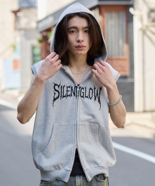 WEGO(ウィゴー)の「WEGO/【26年春夏新作】ノースリZIPパーカー(パーカー・メンズ・ブラック/杢グレー・MEDIUM/LARGE)」の18枚目の写真