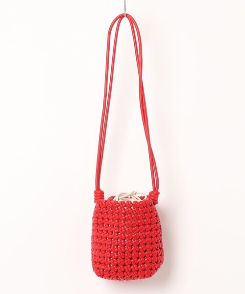 LAULEN(ローレン)の「mesh mini shoulder bag /レザー調メッシュミニショルダーバッグ(ショルダーバッグ・レディース・ブラウン/レッド/グリーン/アイボリー/ブラック/ベージュ・FREE)」の6枚目の写真