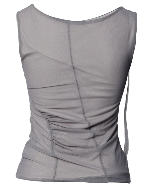 FLAREUP(フレアアップ)の「Draped Mesh Layered Sleeveless (FL-116_Gray)(Tシャツ/カットソー・レディース・ライトグレー・1/2)」の10枚目の写真