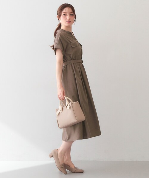 index(インデックス)の「ダブルポケットスキッパーワンピース【防シワ/洗濯機OK】《XS~3L/6col》(ワンピース・レディース・サックスブルー/ナチュラル/ネイビー/チャコール/ダークブラウン/ブルー系5・34/36/38/40/42/44)」の19枚目の写真