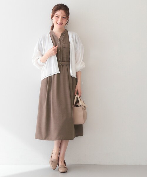 index(インデックス)の「ダブルポケットスキッパーワンピース【防シワ/洗濯機OK】《XS~3L/6col》(ワンピース・レディース・サックスブルー/ナチュラル/ネイビー/チャコール/ダークブラウン/ブルー系5・34/36/38/40/42/44)」の20枚目の写真