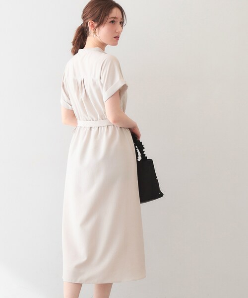 index(インデックス)の「ダブルポケットスキッパーワンピース【防シワ/洗濯機OK】《XS~3L/6col》(ワンピース・レディース・サックスブルー/ナチュラル/ネイビー/チャコール/ダークブラウン/ブルー系5・34/36/38/40/42/44)」の16枚目の写真