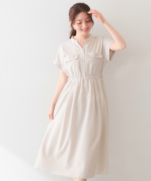 index(インデックス)の「ダブルポケットスキッパーワンピース【防シワ/洗濯機OK】《XS~3L/6col》(ワンピース・レディース・サックスブルー/ナチュラル/ネイビー/チャコール/ダークブラウン/ブルー系5・34/36/38/40/42/44)」の19枚目の写真