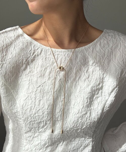 CAPRICIEUX LE'MAGE（カプリシューレマージュ）の「〈GOLDY/ゴールディ〉マルチWAYスライドビーンズネックレス（ネックレス・レディース・ゴールド/シルバー・FREE）」の5枚目の写真