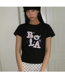 ROLA LETTERING PATCHWORK T-SHIRT BLACK