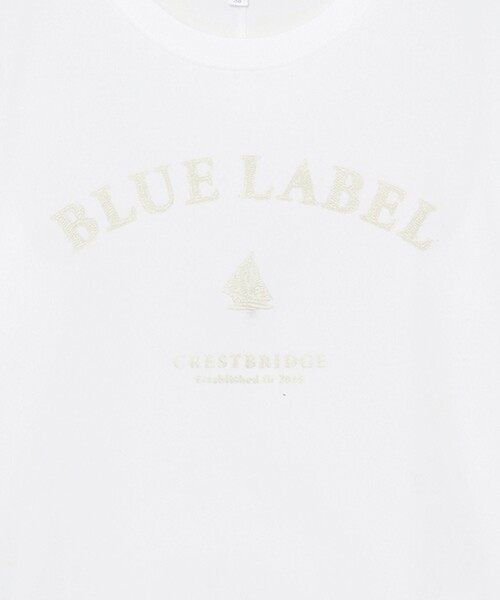 BLUE LABEL CRESTBRIDGE(ブルーレーベルクレストブリッジ)の「【UVカット】【接触冷感】【防透け】プレーティングシルケット天竺グラフィックロゴTシャツ(Tシャツ/カットソー・レディース・ダークネイビー/ホワイト/ベビーピンク/ブルー・40/38)」の15枚目の写真