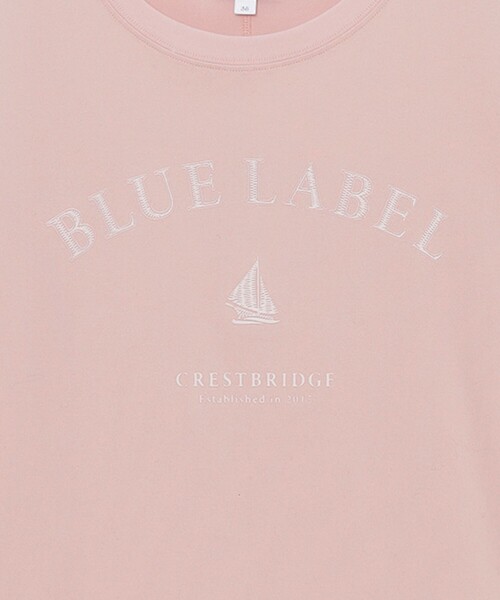 BLUE LABEL CRESTBRIDGE(ブルーレーベルクレストブリッジ)の「【UVカット】【接触冷感】【防透け】プレーティングシルケット天竺グラフィックロゴTシャツ(Tシャツ/カットソー・レディース・ダークネイビー/ホワイト/ベビーピンク/ブルー・40/38)」の22枚目の写真