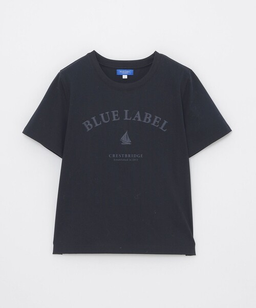 BLUE LABEL CRESTBRIDGE(ブルーレーベルクレストブリッジ)の「【UVカット】【接触冷感】【防透け】プレーティングシルケット天竺グラフィックロゴTシャツ(Tシャツ/カットソー・レディース・ダークネイビー/ホワイト/ベビーピンク/ブルー・40/38)」の9枚目の写真