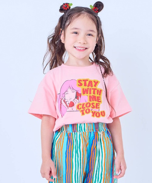 Life Support Products(ライフサポートプロダクツ)の「【プチプラ】ショートスリーブプリントT(Tシャツ/カットソー・キッズ・ベージュ/杢グレー/グリーン/ブラック/ライトブルー/オレンジ/オフホワイト/ホワイト系その他/ピンク/ライム・80/90/95/150/100/120/110/130/140)」の10枚目の写真