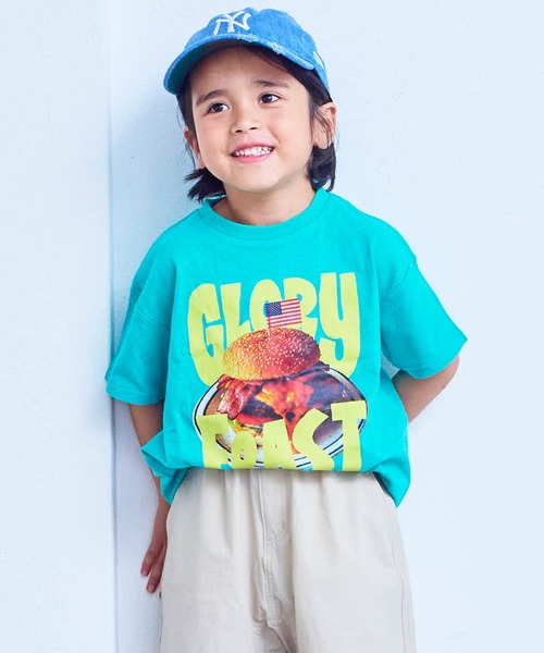 Life Support Products(ライフサポートプロダクツ)の「【プチプラ】ショートスリーブプリントT(Tシャツ/カットソー・キッズ・ベージュ/杢グレー/グリーン/ブラック/ライトブルー/オレンジ/オフホワイト/ホワイト系その他/ピンク/ライム・80/90/95/150/100/120/110/130/140)」の8枚目の写真