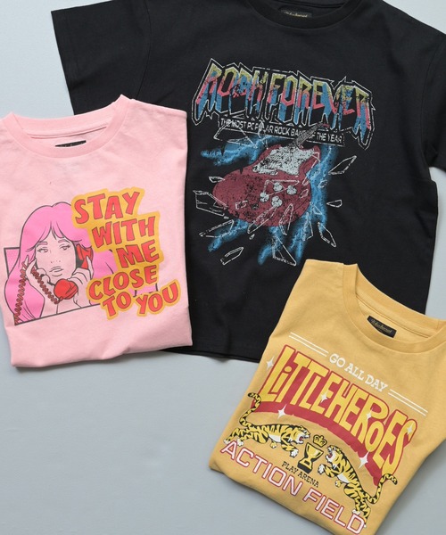 Life Support Products(ライフサポートプロダクツ)の「【プチプラ】ショートスリーブプリントT(Tシャツ/カットソー・キッズ・ベージュ/杢グレー/グリーン/ブラック/ライトブルー/オレンジ/オフホワイト/ホワイト系その他/ピンク/ライム・80/90/95/150/100/120/110/130/140)」の12枚目の写真