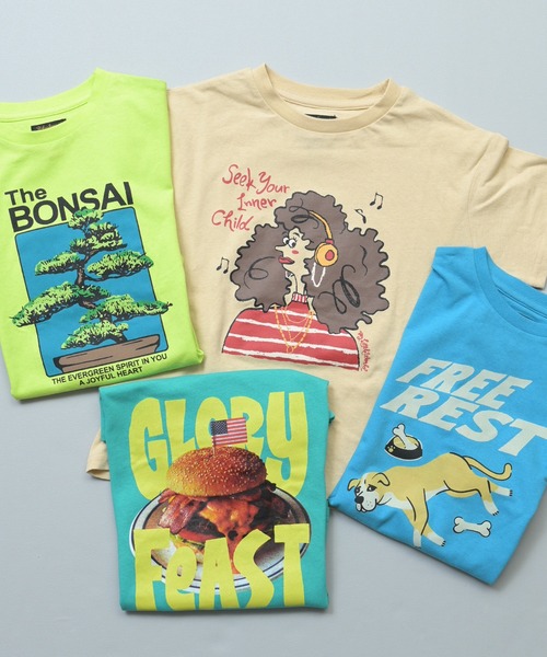 Life Support Products(ライフサポートプロダクツ)の「【プチプラ】ショートスリーブプリントT(Tシャツ/カットソー・キッズ・ベージュ/杢グレー/グリーン/ブラック/ライトブルー/オレンジ/オフホワイト/ホワイト系その他/ピンク/ライム・80/90/95/150/100/120/110/130/140)」の13枚目の写真