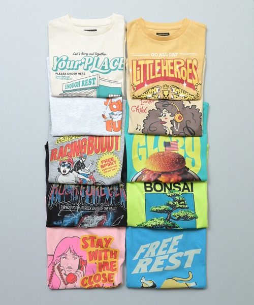 Life Support Products(ライフサポートプロダクツ)の「【プチプラ】ショートスリーブプリントT(Tシャツ/カットソー・キッズ・ベージュ/杢グレー/グリーン/ブラック/ライトブルー/オレンジ/オフホワイト/ホワイト系その他/ピンク/ライム・80/90/95/150/100/120/110/130/140)」の15枚目の写真