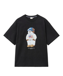 ハンサムダンボールキャップルックTシャツ_ブラック