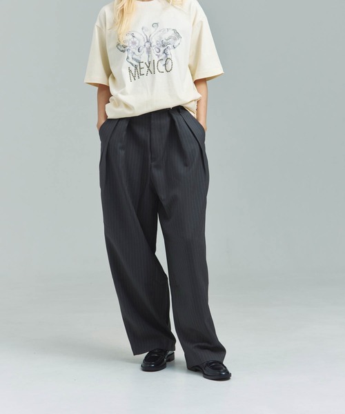 JACKROSE(ジャックローズ)の「JE-ピンストライプ・スラックス(スラックス・メンズ・チャコール/ブラック・L/M)」の20枚目の写真