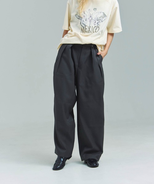JACKROSE(ジャックローズ)の「JE-ピンストライプ・スラックス(スラックス・メンズ・チャコール/ブラック・L/M)」の21枚目の写真
