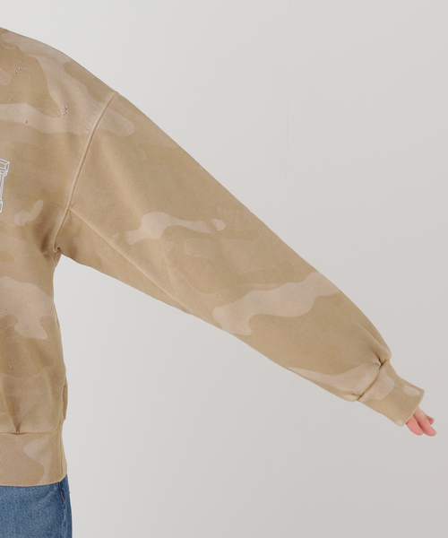 ARIES(アリーズ)の「【ARIES / アリーズ】Aged Temple Camo Sweat(スウェット・レディース・ベージュ・MEDIUM/SMALL)」の3枚目の写真