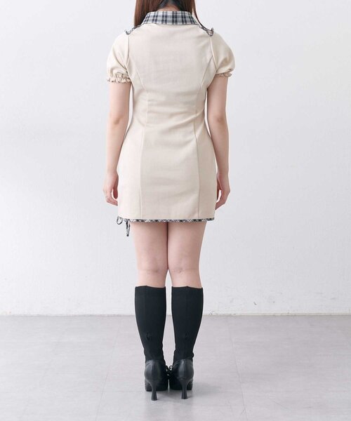 Belle Charme(ベルシャルム)の「【Belle Charme】Lace-up Polo Mini Onepiece(ワンピース・レディース・チャコールグレー/ベージュ/ブラック・SMALL/MEDIUM)」の13枚目の写真