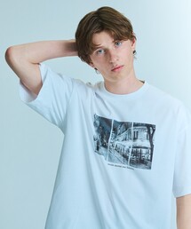 PARIS BACK ALLEY フォトプリント 半袖Tシャツ / オーバーサイズ