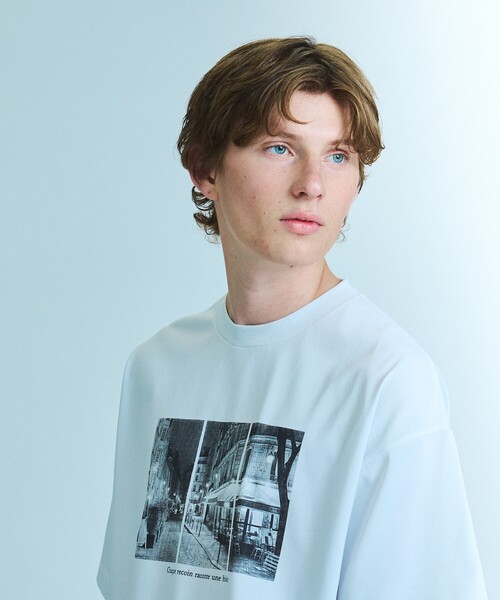 ABAHOUSE(アバハウス)の「PARIS BACK ALLEY フォトプリント 半袖Tシャツ / オーバーサイズ(Tシャツ/カットソー・メンズ・ブラック系その他/ブラック/ホワイト系その他/ホワイト・46/48)」の10枚目の写真