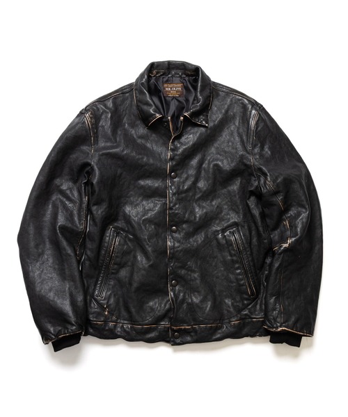 MR.OLIVE(ミスターオリーブ)の「VINTAGE CRAFT SHEEP LEATHER / AGED AWARD JACKET /M263116(ライダースジャケット・メンズ・ブラック・LARGE/MEDIUM/SMALL)」の8枚目の写真