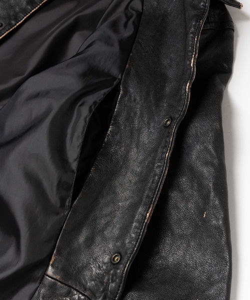 MR.OLIVE(ミスターオリーブ)の「VINTAGE CRAFT SHEEP LEATHER / AGED AWARD JACKET /M263116(ライダースジャケット・メンズ・ブラック・LARGE/MEDIUM/SMALL)」の10枚目の写真