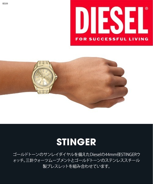 DIESEL（ディーゼル）の「ディーゼル 腕時計 メンズ アナログ ステンレス DZ2239（アナログ腕時計・メンズ・ゴールド・FREE）」の8枚目の写真