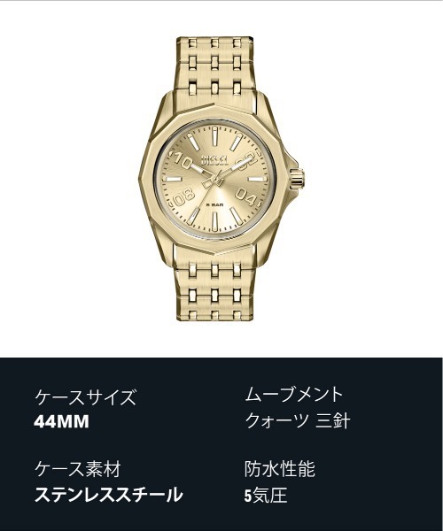 DIESEL（ディーゼル）の「ディーゼル 腕時計 メンズ アナログ ステンレス DZ2239（アナログ腕時計・メンズ・ゴールド・FREE）」の9枚目の写真