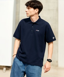 【FILA/フィラ】別注 高機能半袖ポロシャツ DRY 抗菌防臭 吸汗速乾 UVカット ワンポイントロゴ刺繍