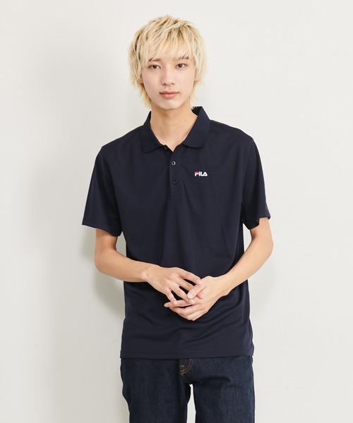 FILA(フィラ)の「【FILA/フィラ】別注 高機能半袖ポロシャツ DRY 抗菌防臭 吸汗速乾 UVカット ワンポイントロゴ刺繍(ポロシャツ・メンズ・ホワイト/ブラック/チャコール/ネイビー・LL/L/M)」の12枚目の写真