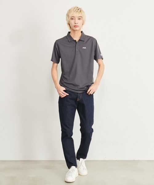 FILA(フィラ)の「【FILA/フィラ】別注 高機能半袖ポロシャツ DRY 抗菌防臭 吸汗速乾 UVカット ワンポイントロゴ刺繍(ポロシャツ・メンズ・ホワイト/ブラック/チャコール/ネイビー・LL/L/M)」の17枚目の写真