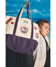 ＆RSON（アンダーソン）の「ワッペンデザインキャンバストートバッグ／外ポケット付き × コットン素材（トートバッグ）」
