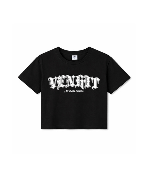 VENHIT(ベンヒット)の「トゥルリー クロップ半袖Tシャツ(Tシャツ/カットソー・レディース・ホワイト/ブラック・SMALL/MEDIUM/LARGE)」の2枚目の写真