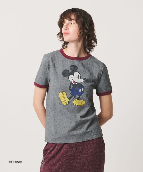 JACKSON MATISSE(ジャクソンマティス)の「【別注】<JACKSON MATISSE for 6>「Mickey」 Tシャツ(Tシャツ/カットソー・レディース・ダークグレー/ベージュ・M/XS)」の3枚目の写真