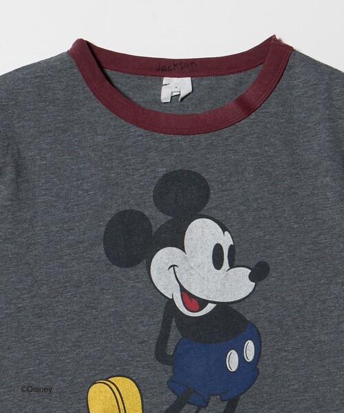 JACKSON MATISSE(ジャクソンマティス)の「【別注】<JACKSON MATISSE for 6>「Mickey」 Tシャツ(Tシャツ/カットソー・レディース・ダークグレー/ベージュ・M/XS)」の8枚目の写真