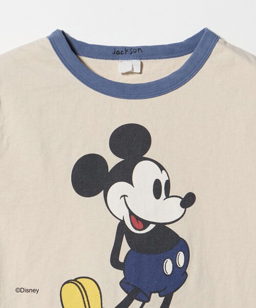 JACKSON MATISSE(ジャクソンマティス)の「【別注】<JACKSON MATISSE for 6>「Mickey」 Tシャツ(Tシャツ/カットソー・レディース・ダークグレー/ベージュ・M/XS)」の13枚目の写真